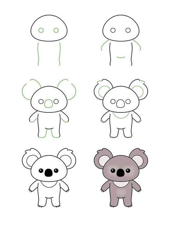 Jak Narysować Koala samotny