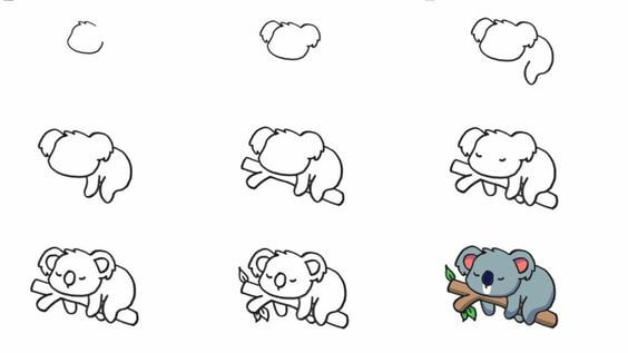 Jak Narysować Koala słodki