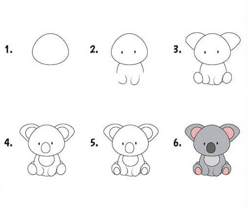 Jak Narysować Koala spokojny