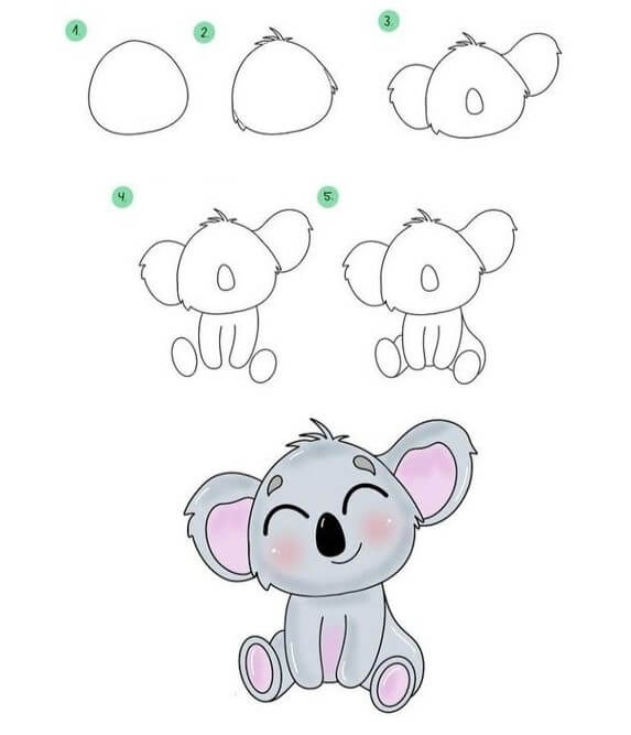 Jak Narysować Koala uroczy