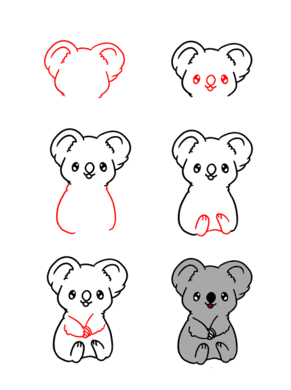Jak Narysować Koala w koronie drzewa
