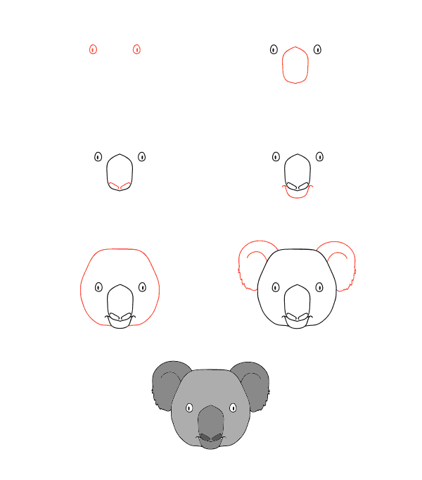 Jak Narysować Koala wśród eukaliptusów