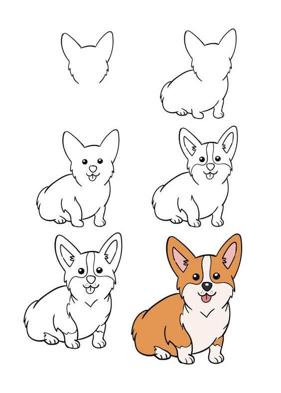 Jak Narysować Mały corgi
