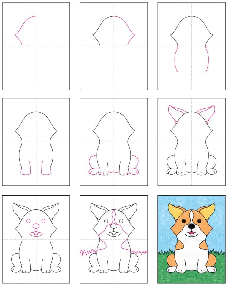 Jak Narysować Przyjazny corgi