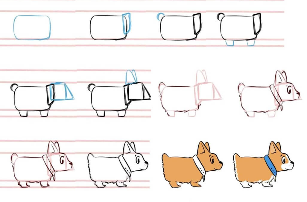 Jak Narysować Sprytny corgi