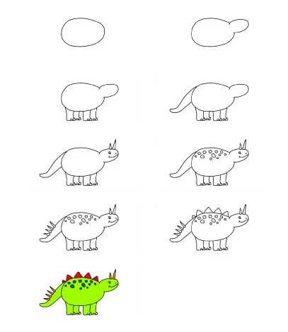 Jak Narysować Triceratops młody