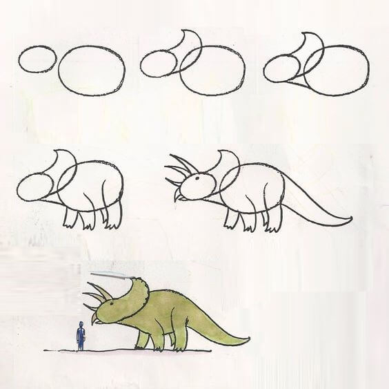 Jak Narysować Triceratops przy wodzie