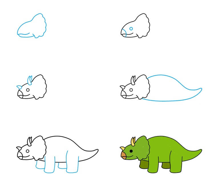 Jak Narysować Triceratops z potężnym ciałem
