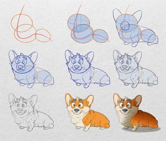 Jak Narysować Zabawny corgi